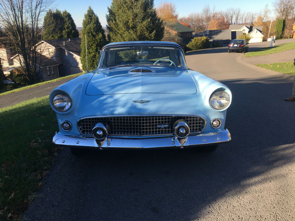 1956 Blue Ford Thunderbird Convertible