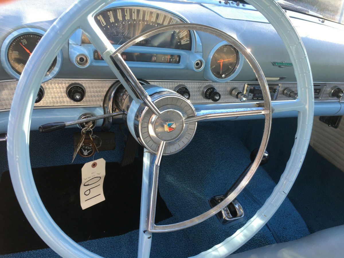 1956 Blue Ford Thunderbird Convertible