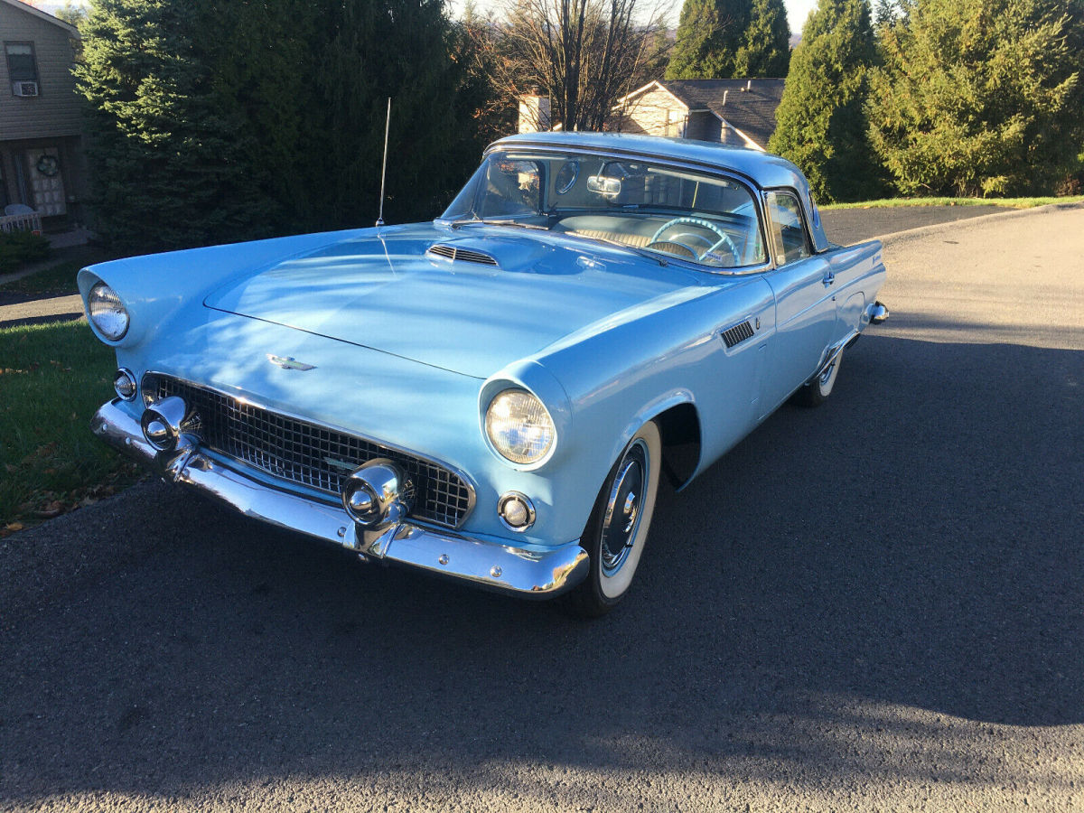 1956 Blue Ford Thunderbird Convertible