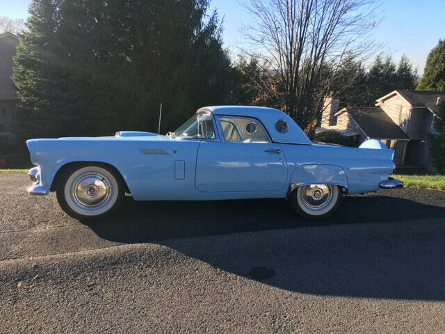 1956 Blue Ford Thunderbird Convertible