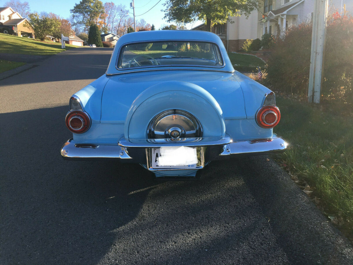 1956 Blue Ford Thunderbird Convertible