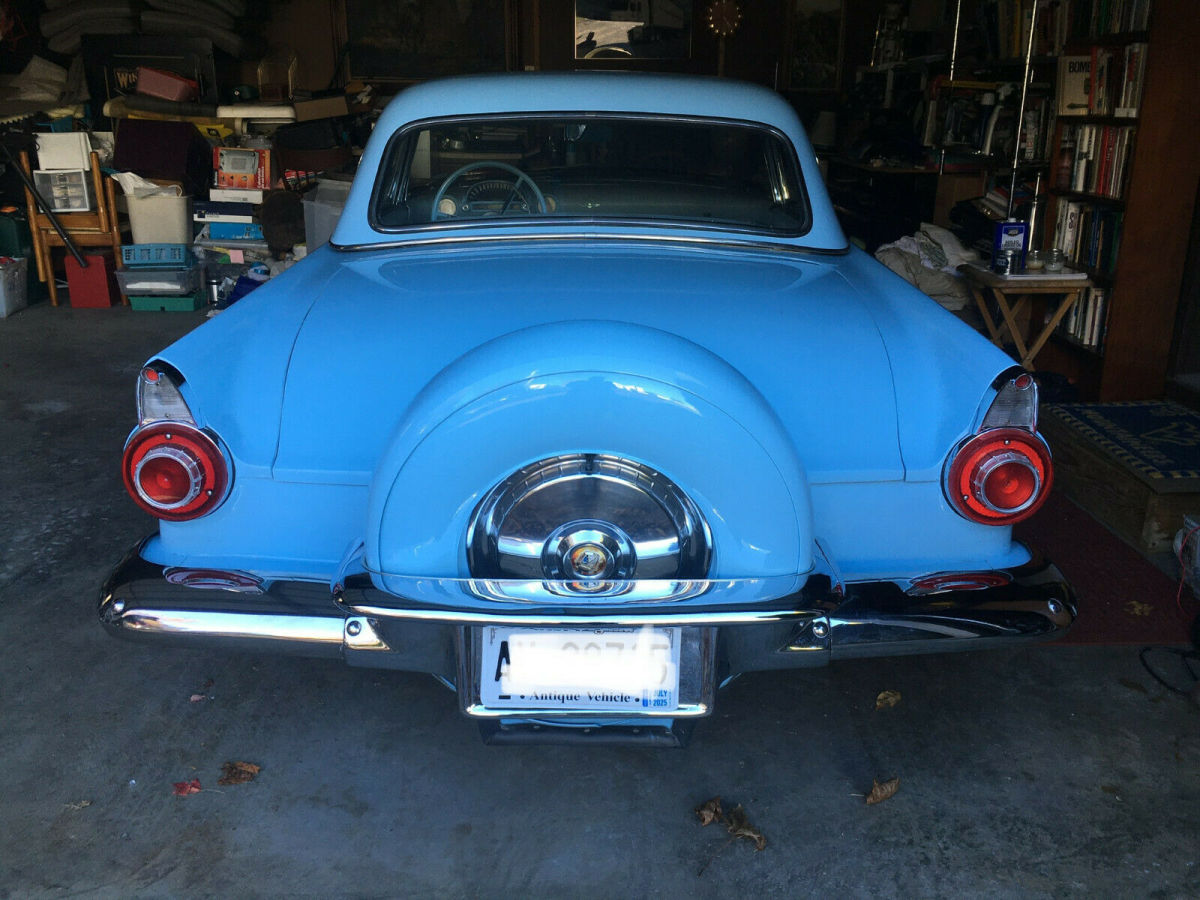 1956 Blue Ford Thunderbird Convertible
