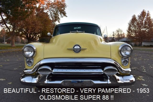 1953 Yellow Oldsmobile Eighty-Eight Sedan