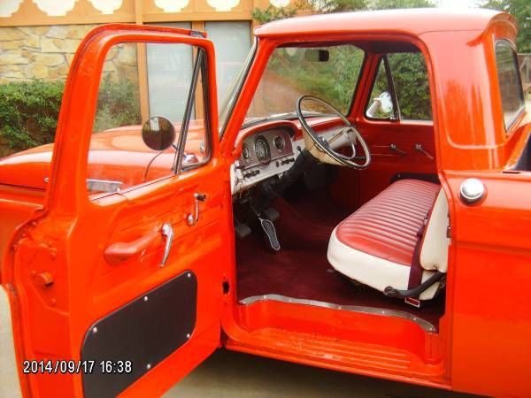 1961 Red Ford F-100 Unibody Truck