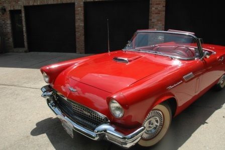 1957 Red Ford Thunderbird Convertible