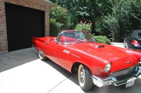 1957 Red Ford Thunderbird Convertible