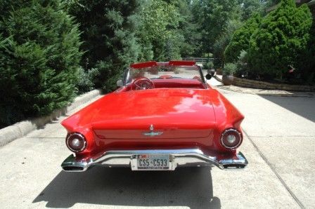 1957 Red Ford Thunderbird Convertible