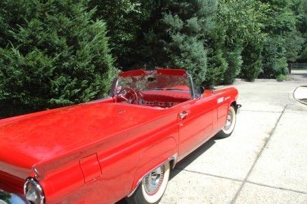 1957 Red Ford Thunderbird Convertible