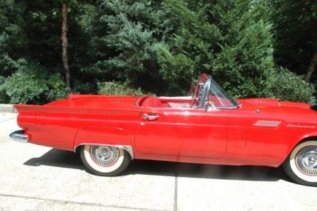 1957 Red Ford Thunderbird Convertible