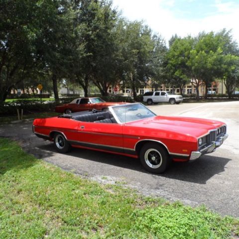 1972 Red Ford Galaxie Convertible