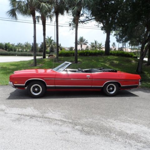 1972 Red Ford Galaxie Convertible