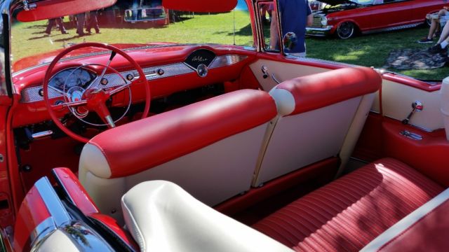 1955 Gypsy Red and Shorline Beige Chevrolet Bel Air Convertible Convertible