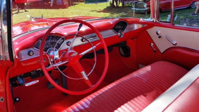 1955 Gypsy Red and Shorline Beige Chevrolet Bel Air Convertible Convertible