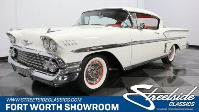 1958 White Chevrolet Impala Coupe