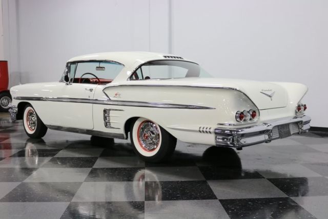 1958 White Chevrolet Impala Coupe