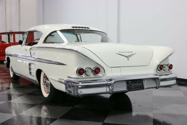 1958 White Chevrolet Impala Coupe