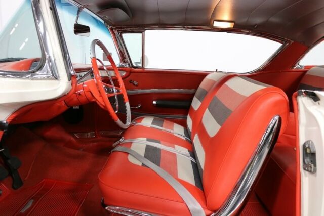 1958 White Chevrolet Impala Coupe