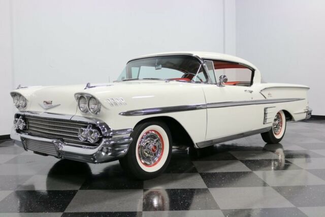 1958 White Chevrolet Impala Coupe