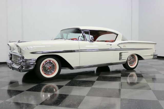 1958 White Chevrolet Impala Coupe