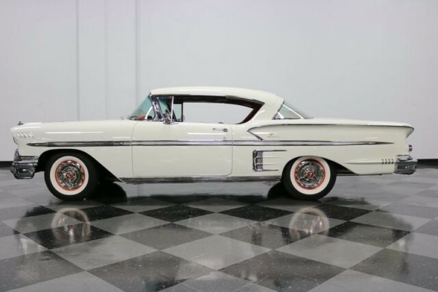 1958 White Chevrolet Impala Coupe