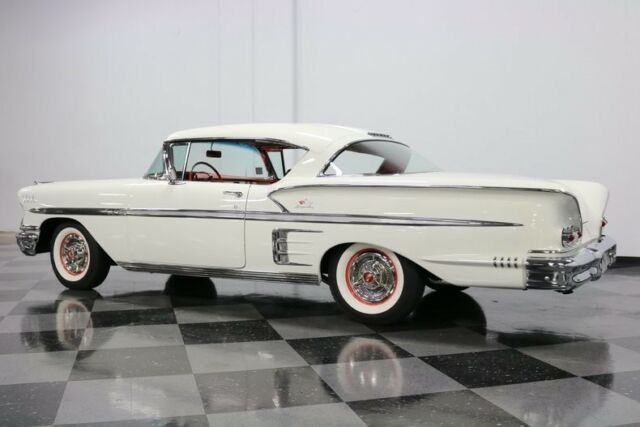 1958 White Chevrolet Impala Coupe
