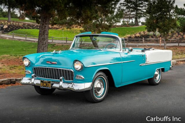 1955 Blue Chevrolet Bel Air/150/210 Convertible