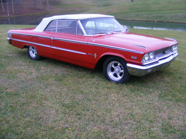 1963 Red Ford Galaxie Convertible