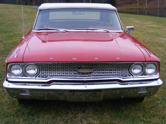1963 Red Ford Galaxie Convertible