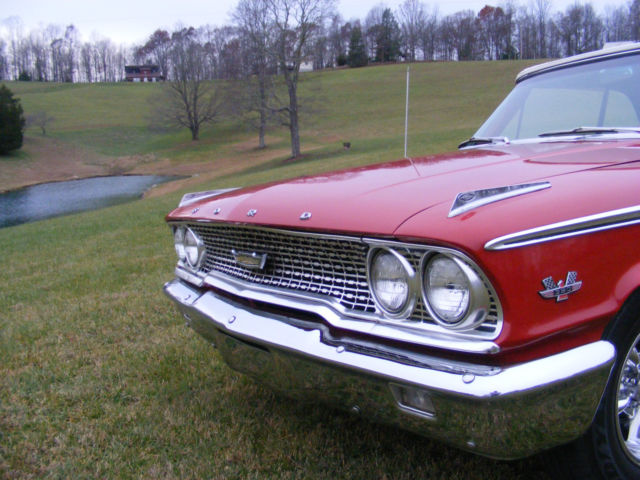 1963 Red Ford Galaxie Convertible