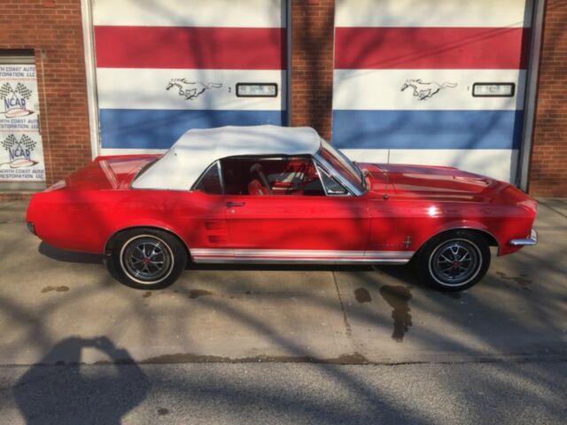 1967 Red Ford Mustang Convertible
