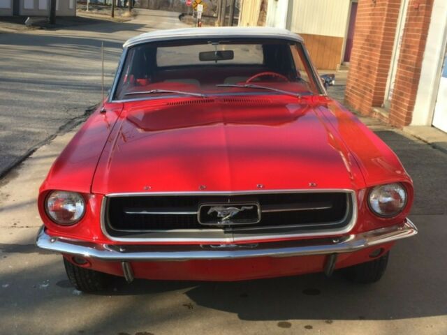 1967 Red Ford Mustang Convertible
