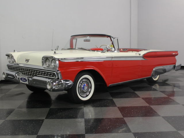 1959 Red Ford Skyliner Convertible