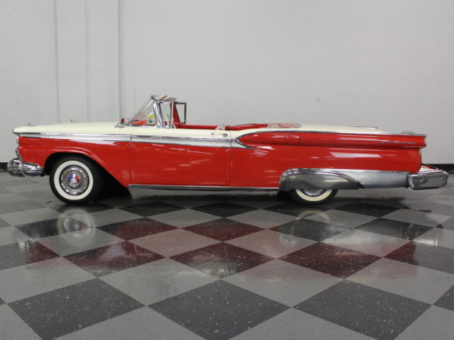 1959 Red Ford Skyliner Convertible