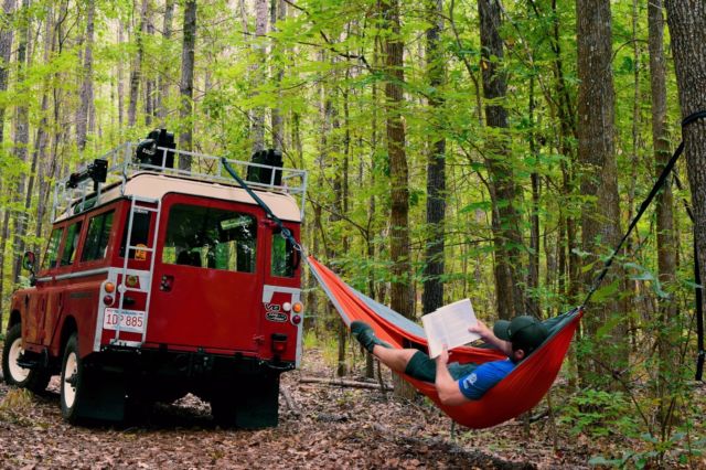 1980 Red Land Rover Defender