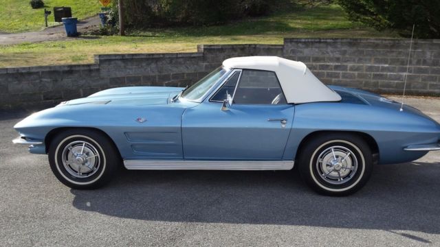 1963 Blue Chevrolet Corvette Convertible