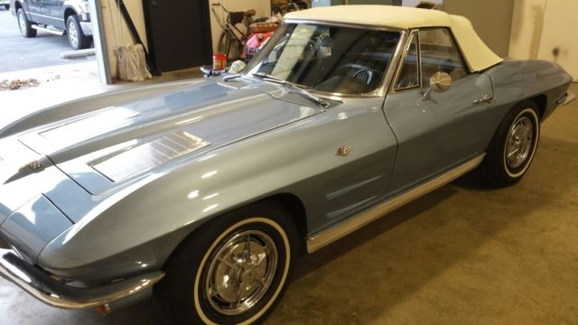 1963 Blue Chevrolet Corvette Convertible