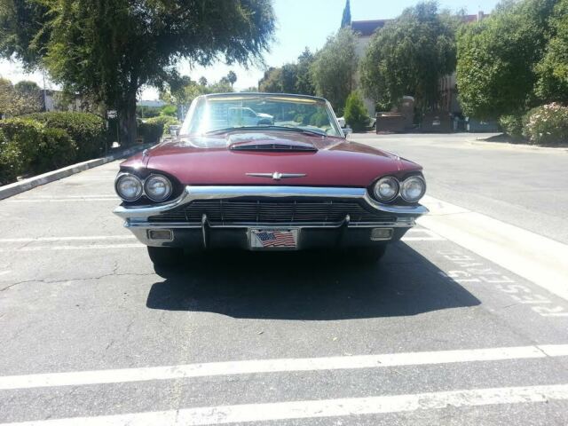 1965 Burgundy Ford Thunderbird Convertible