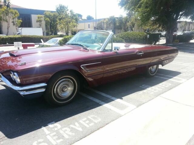 1965 Burgundy Ford Thunderbird Convertible