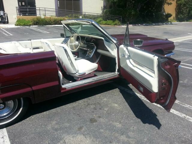 1965 Burgundy Ford Thunderbird Convertible