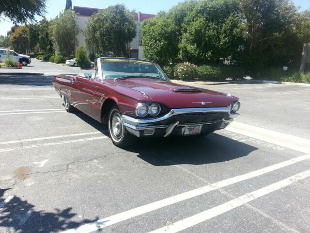 1965 Burgundy Ford Thunderbird Convertible