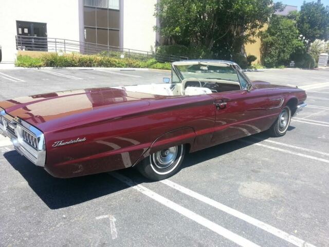 1965 Burgundy Ford Thunderbird Convertible