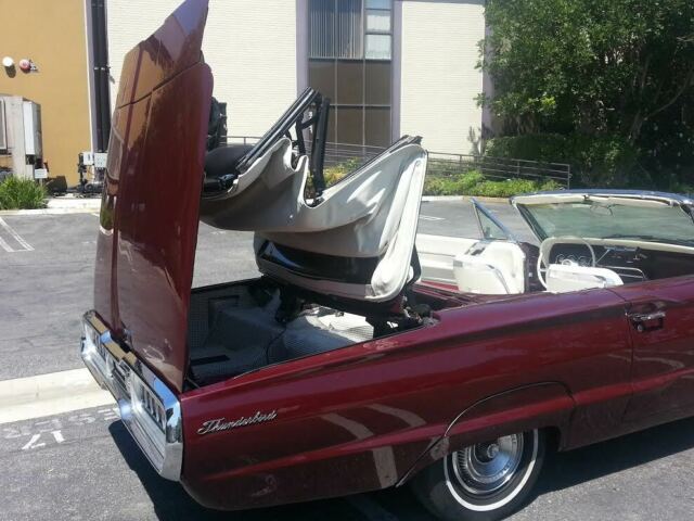 1965 Burgundy Ford Thunderbird Convertible