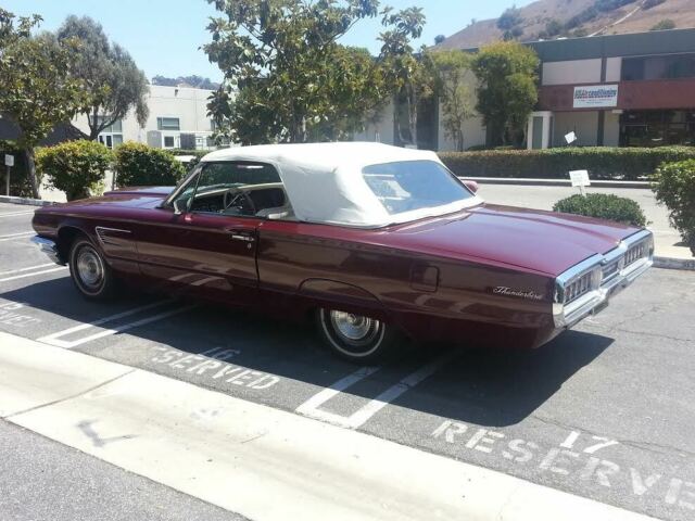 1965 Burgundy Ford Thunderbird Convertible