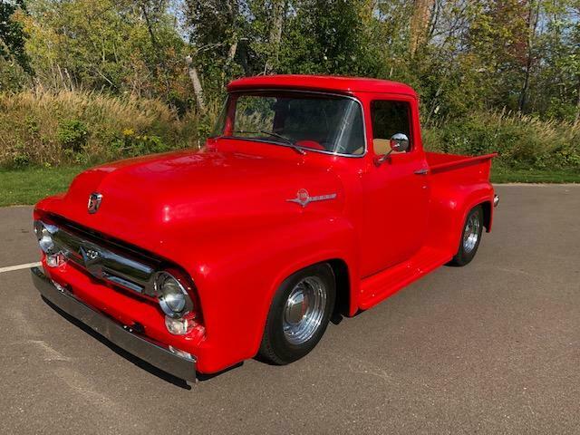 1956 Red Ford F-100 Standard Cab Pickup