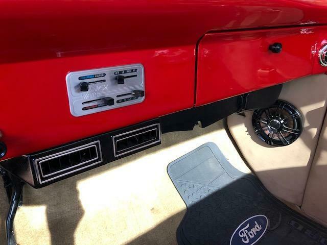 1956 Red Ford F-100 Standard Cab Pickup