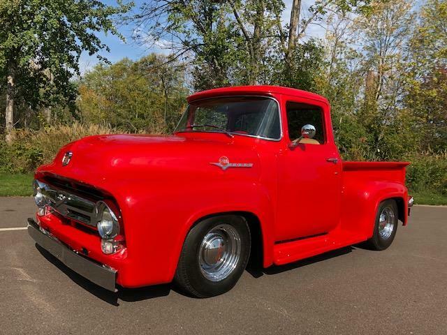 1956 Red Ford F-100 Standard Cab Pickup