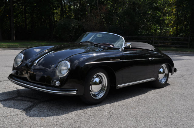 1957 Black Porsche 356 Convertible