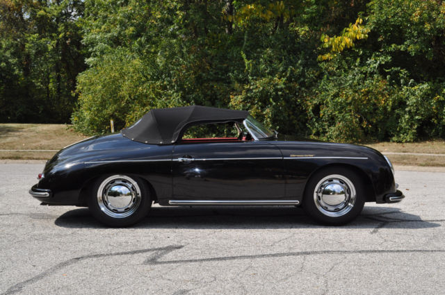 1957 Black Porsche 356 Convertible