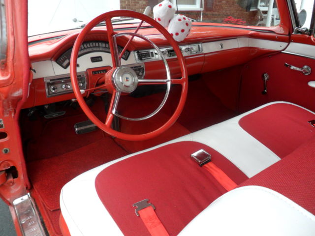 1957 Red/white Ford Fairlane hardtop coupe