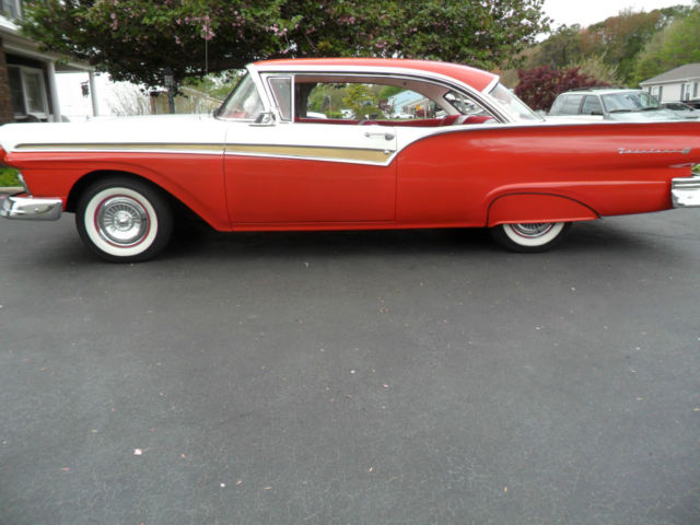 1957 Red/white Ford Fairlane hardtop coupe